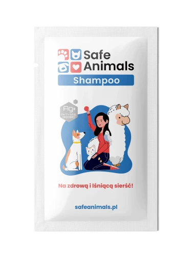 SAFE ANIMALS Shampoo 20 ml saszetka - szampon z aktywnym srebrem