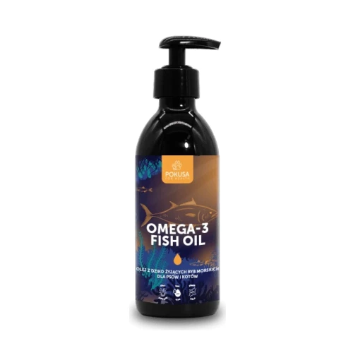 Pokusa Oceanic Line Omega-3 Fish Oil 250ml -olej z z dziko żyjących ryb morskich dla psa i kota