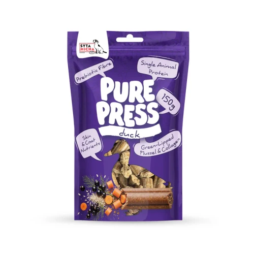 Smaczki Pure Press kaczka tłoczone na zimno 150g Syta Micha
