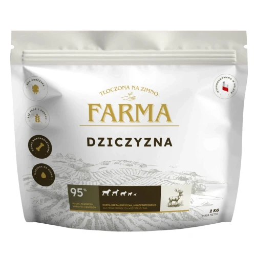 FARMA Karma tłoczona na zimno Dziczyzna 2 kg Adult