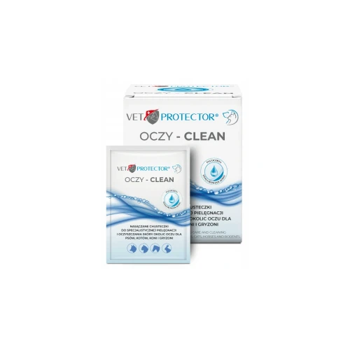 VET PROTECTOR Oczy- Clean chusteczki dla psa i kota 20 sztuk