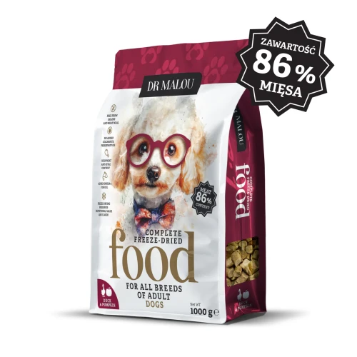Dr Malou Karma liofilizowana 1kg Kaczka z dynią