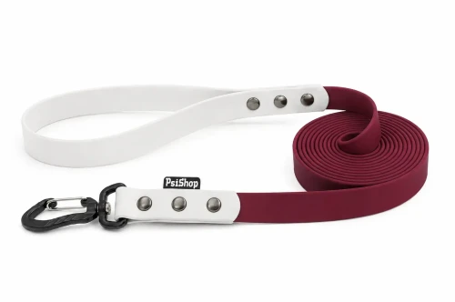 PawTex® BURGUNDOWA SMYCZ SPACEROWA / TAŚMA TRENINGOWA WODOODPORNA