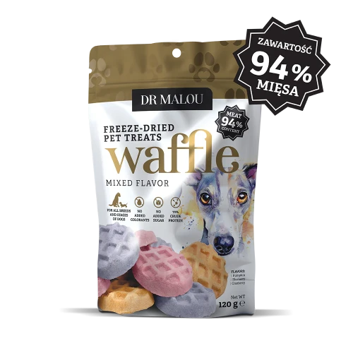 Dr Malou Wafle mięsne mix smaków 120g - liofilizowany przysmak dla psa