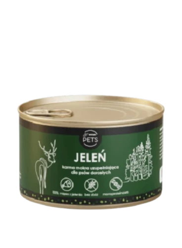 WOW!Pets Jeleń 100% mięso mięśniowe 410g - karma uzupełniająca