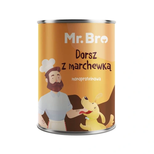 Mr. Bro Dorsz z marchewką 400g Monoproteinowa karma mokra
