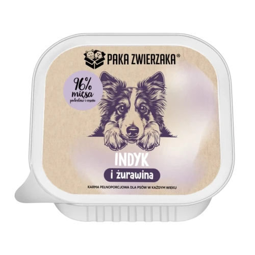 Indyk z żurawiną 150g Karma mokra Paka Zwierzaka