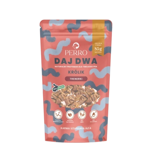 Perro Daj Dwa Królik 85g trenerki dla psa