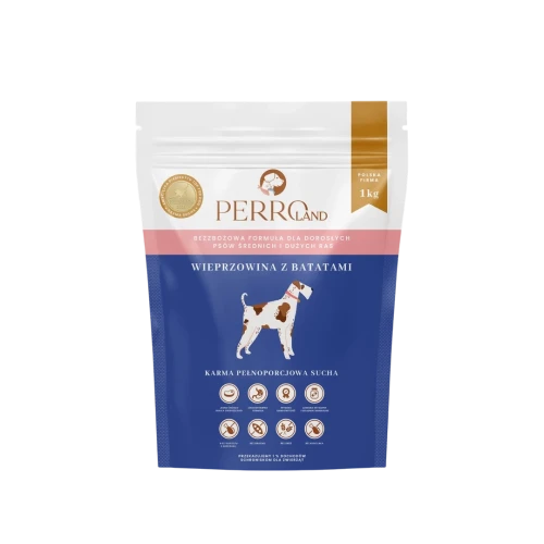 Perro Wieprzowina z  Batatami Adult 1 kg rasy średnie i duże