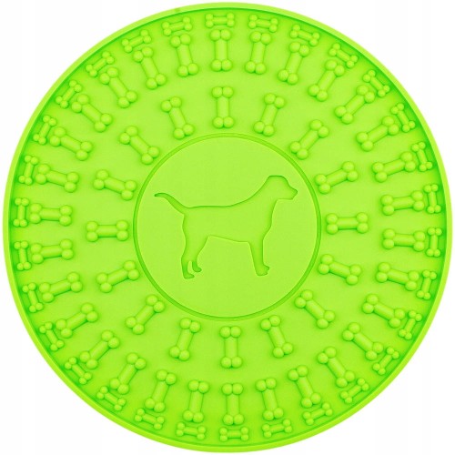 Mata do lizania okrągła kostki zielona