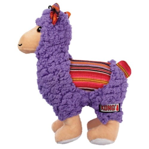 KONG Sherps Llama M 21cm - pluszowa szelszcząca lama z piszczałką