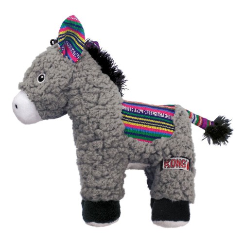 KONG Sherps Donkey M 21 cm - pluszowy szeleszczący Osiołek z piszczałką