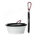 Podróżna miska silikonowa składana 350ml z karabińczykiem