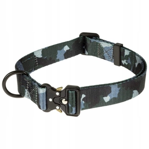 Obroża POP PET z klamrą typu cobra szare moro 46-55cm