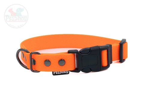 Obroża z plastra miodu z plastikową klamrą zatrzaskową POMARAŃCZOWY NEON