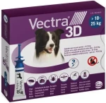 Vectra 3D dla psów 3 pipety, (10-25 kg), preparat na pchły, kleszcze, komary i moskity