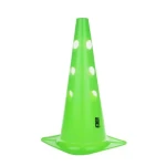 Pachołek treningowy 38 cm z dziurami jasnozielony