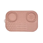 Fiboo Fibooffet wielofunkcyjna mata do jedzenia 26,5 x 41 cm różowa