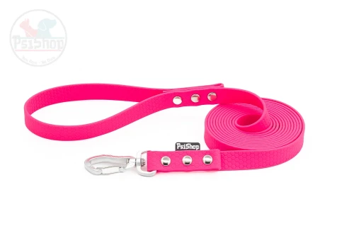 RÓŻOWY NEON SMYCZ SPACEROWA / TAŚMA TRENINGOWA WODOODPORNA PLASTER MIODU