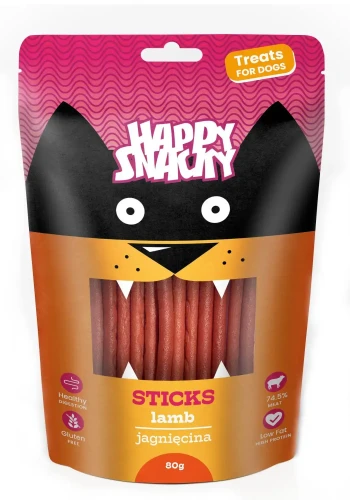 Happy Snacky Miękkie Patyczki z jagnięciny 80g