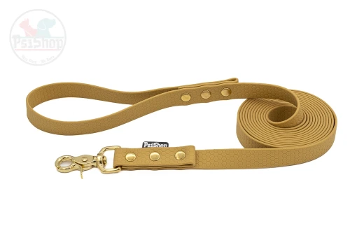 ZŁOTA SMYCZ SPACEROWA / TAŚMA TRENINGOWA WODOODPORNA PLASTER MIODU